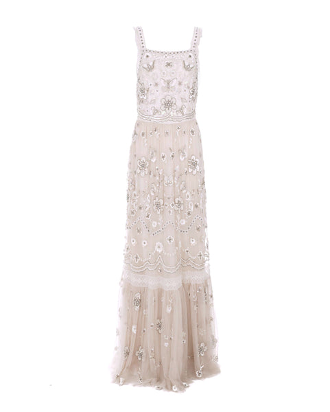 Embellished Bib Gown