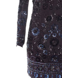 Embellished Tulle Paneled Chiffon Dress