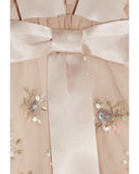 Cold-shoulder Embellished Ruffled Gown