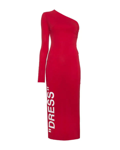 Red One-Shoulder Dress