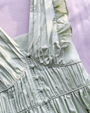 Tie-Back Cotton-Poplin Maxi Dress
