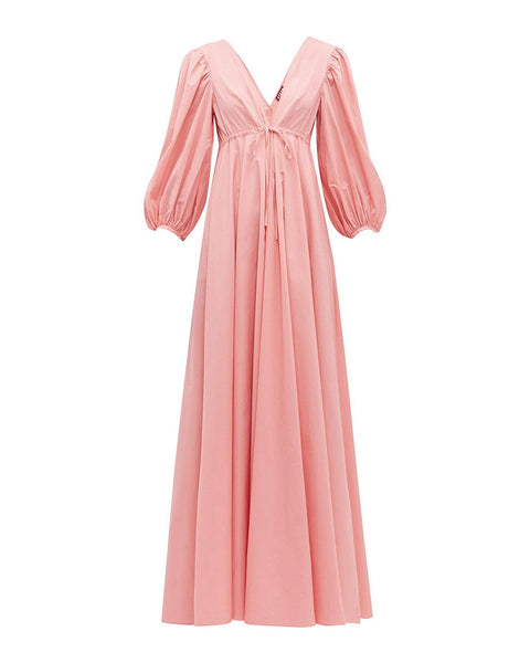 Amaretti Pink Long-Sleeve Maxi Dress