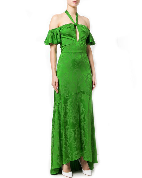 Emerald Green Off-Shoulder Gown