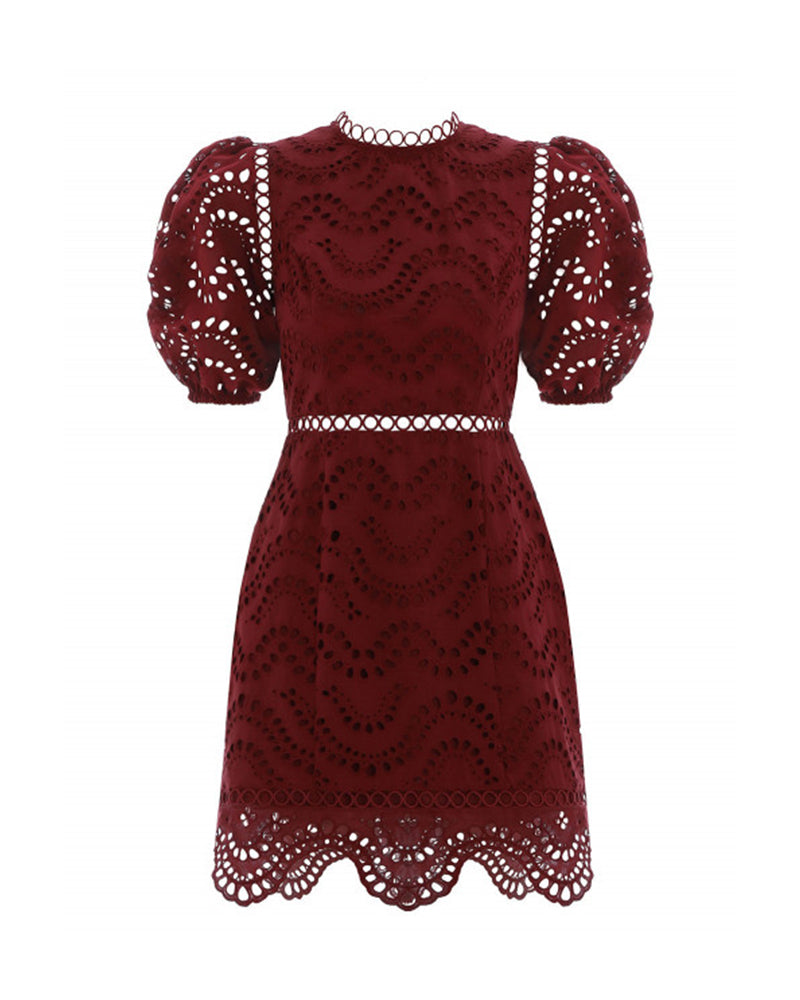 Jaya Embroidered Cotton Mini Dress