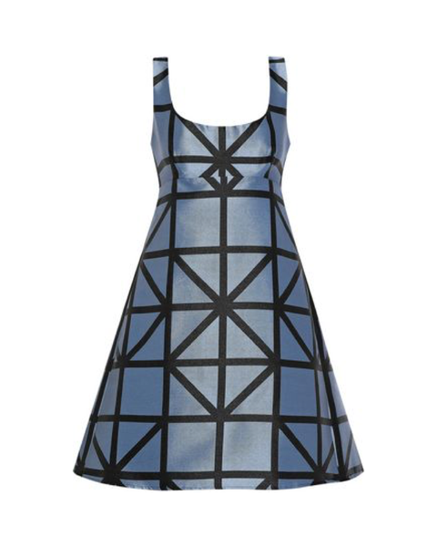 Angular Print Midi Dress