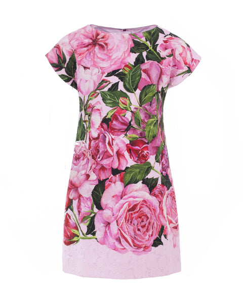 Rose Brocade Dress