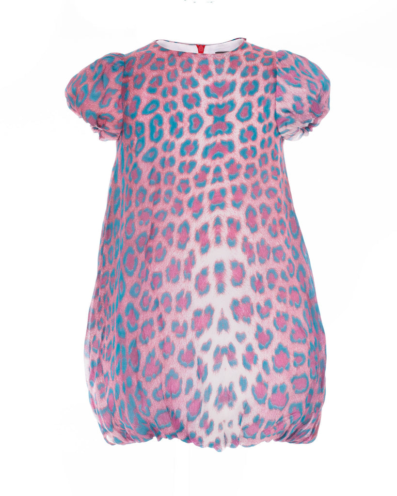 Pink and Turquoise Leopard Print Dress (3 years)