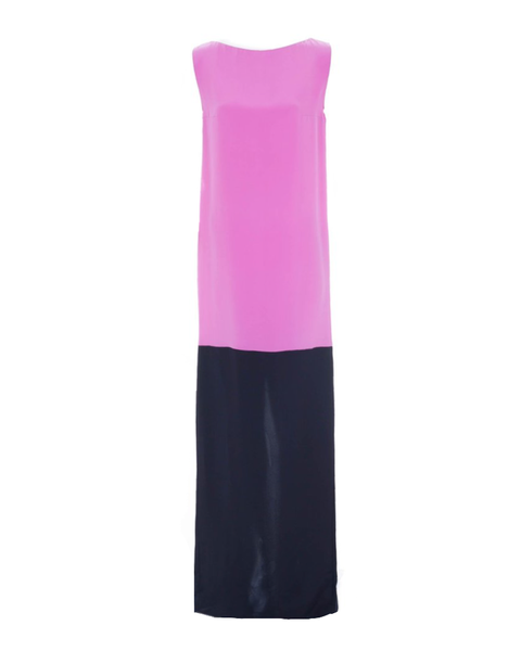 Colourblock Silk-Blend Gown