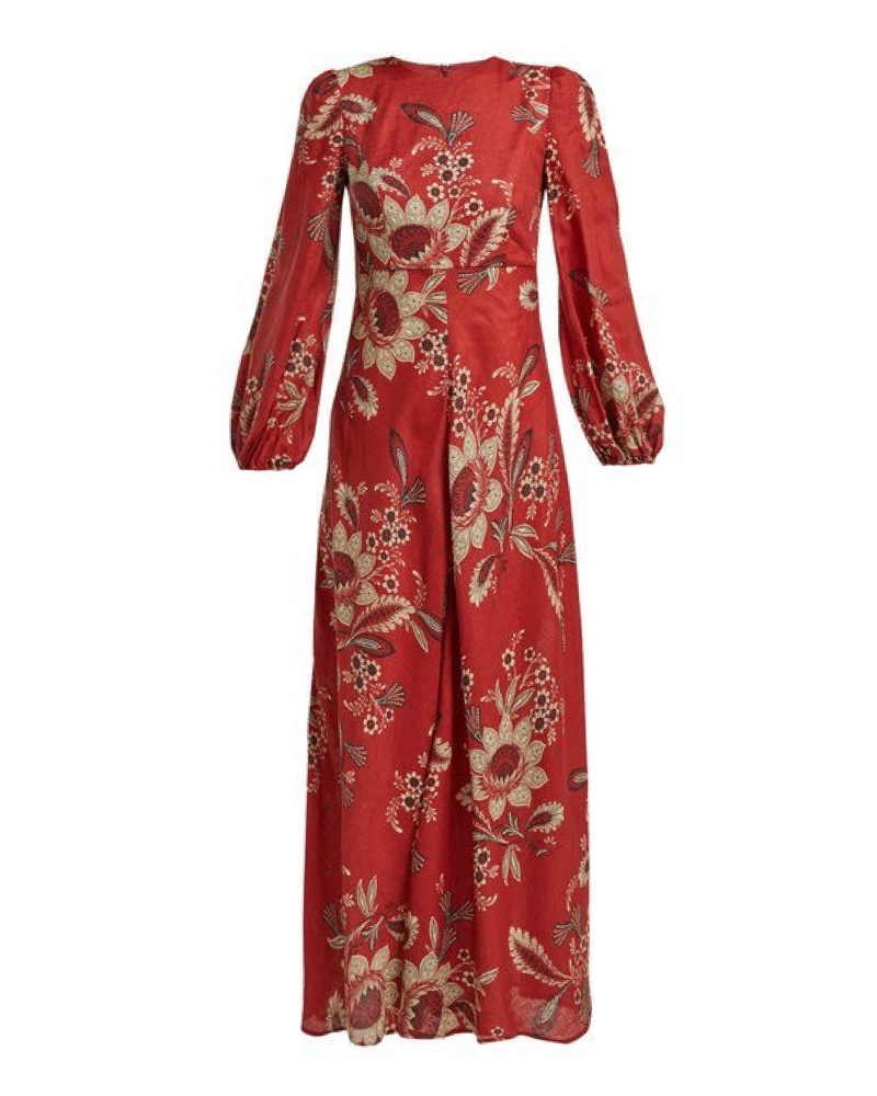 Batik Rosa Long-Sleeved Maxi Dress